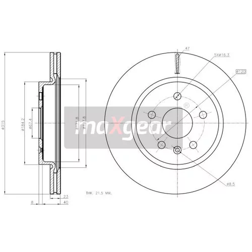 Brzdový kotúč 19-2368 /MaXgear/ - obr. 1