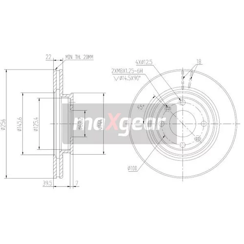 Brzdový kotúč MAXGEAR 19-2376MAX - obr. 2