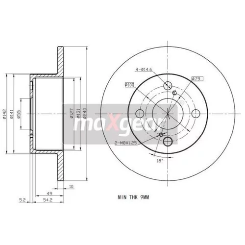 Brzdový kotúč MAXGEAR 19-2344 - obr. 1