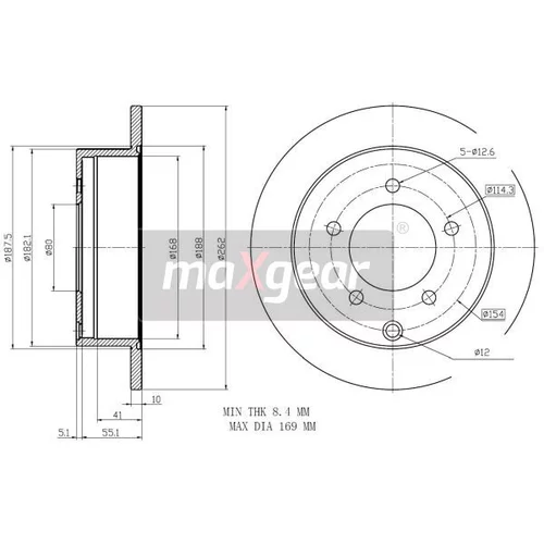 Brzdový kotúč MAXGEAR 19-2389