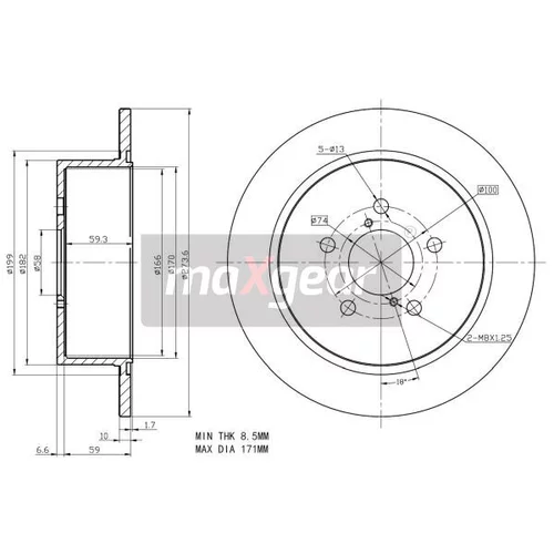 Brzdový kotúč MAXGEAR 19-2356 - obr. 1