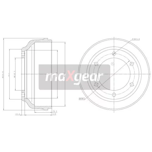 Brzdový bubon MAXGEAR 19-2304