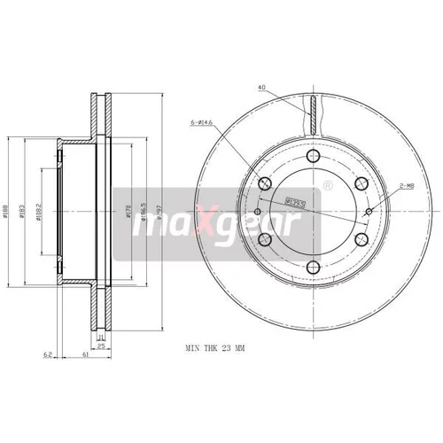 Brzdový kotúč MAXGEAR 19-2350