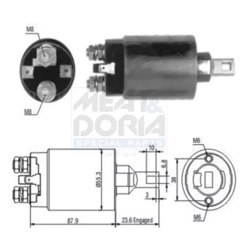 Elektromagnetický spínač pre štartér MEAT & DORIA 46024