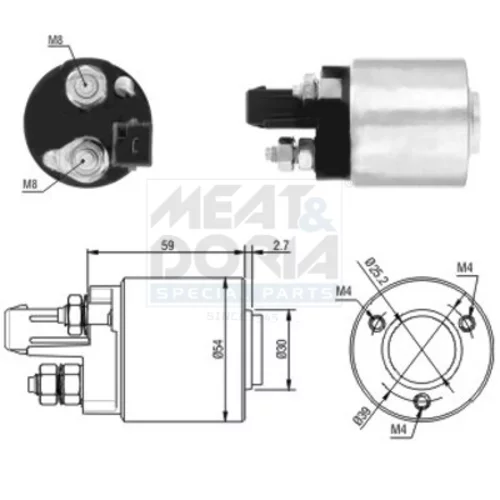 Elektromagnetický spínač pre štartér MEAT & DORIA 46105