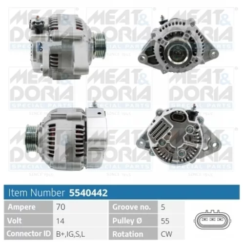 Alternátor MEAT & DORIA 5540442