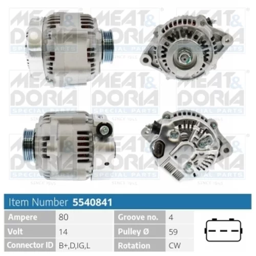 Alternátor 5540841 (MEAT & DORIA)