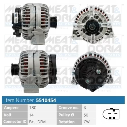 Alternátor 5510454 (MEAT & DORIA)