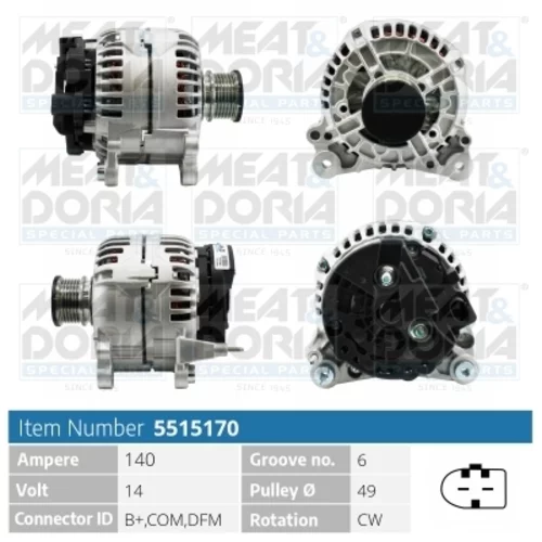 Alternátor MEAT & DORIA 5515170