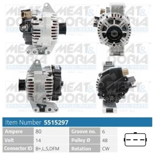 Alternátor MEAT & DORIA 5515297