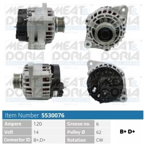 Alternátor 5530076 (MEAT & DORIA)