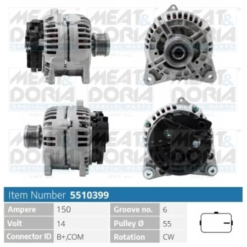 Alternátor MEAT & DORIA 5510399