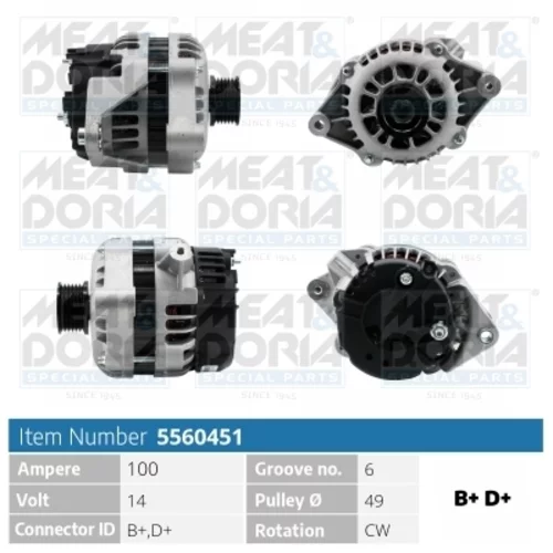 Alternátor 5560451 (MEAT & DORIA)