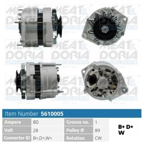 Alternátor MEAT & DORIA 5610005