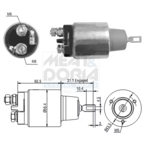 Elektromagnetický spínač pre štartér MEAT & DORIA 46109