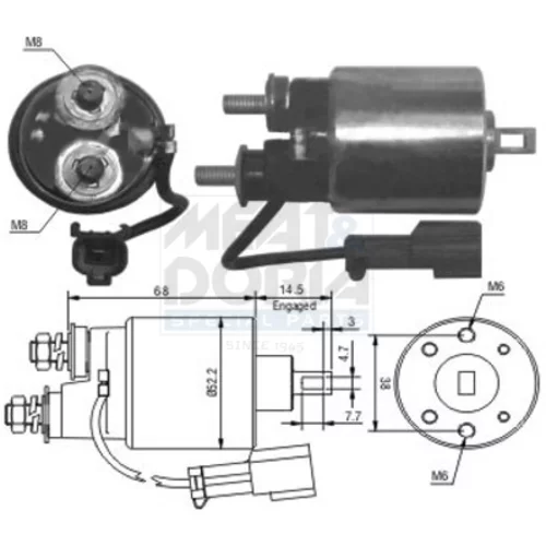 Elektromagnetický spínač pre štartér MEAT & DORIA 46175