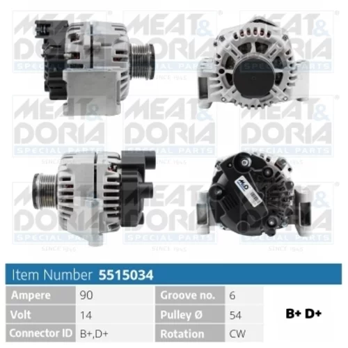 Alternátor MEAT & DORIA 5515034