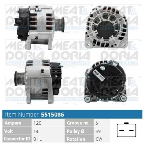 Alternátor MEAT & DORIA 5515086