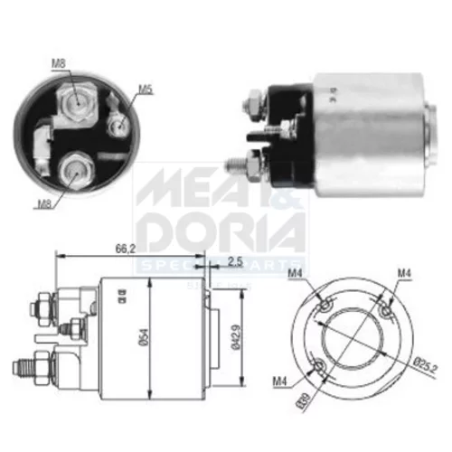 Elektromagnetický spínač pre štartér MEAT & DORIA 46131