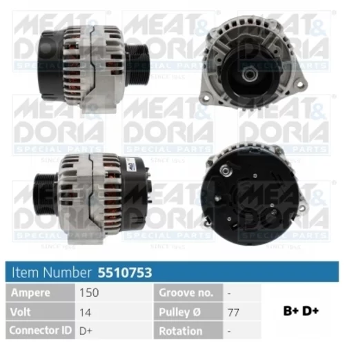 Alternátor MEAT & DORIA 5510753