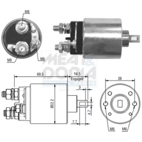 Elektromagnetický spínač pre štartér MEAT & DORIA 46122