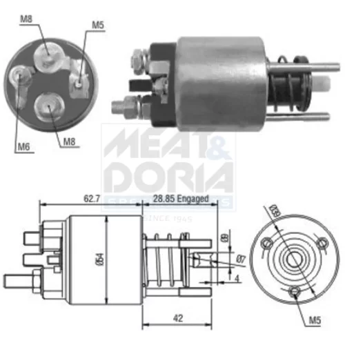 Elektromagnetický spínač pre štartér MEAT & DORIA 46128