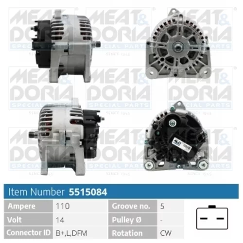 Alternátor MEAT & DORIA 5515084