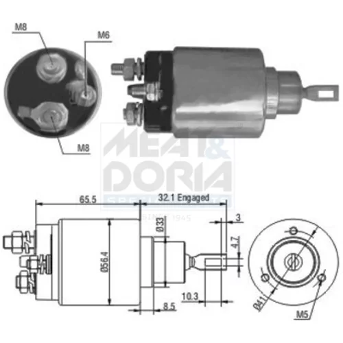 Elektromagnetický spínač pre štartér MEAT & DORIA 46069