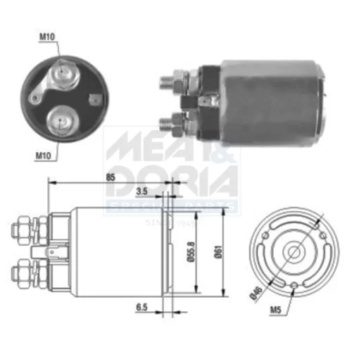 Elektromagnetický spínač pre štartér MEAT & DORIA 46120