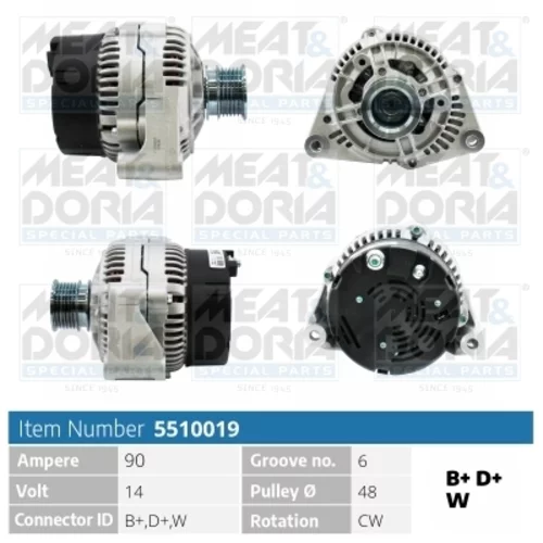 Alternátor MEAT & DORIA 5510019