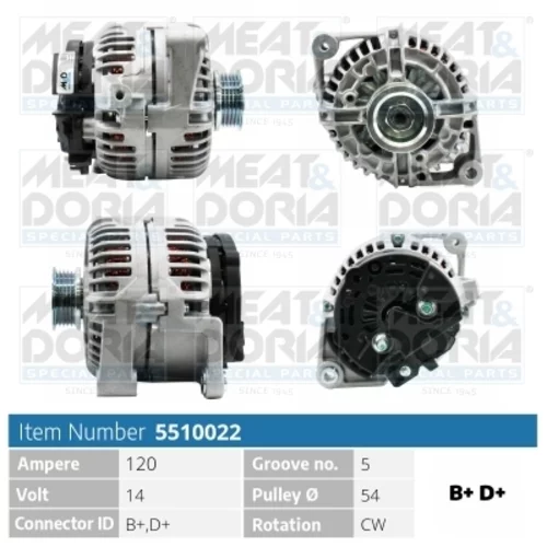 Alternátor MEAT & DORIA 5510022