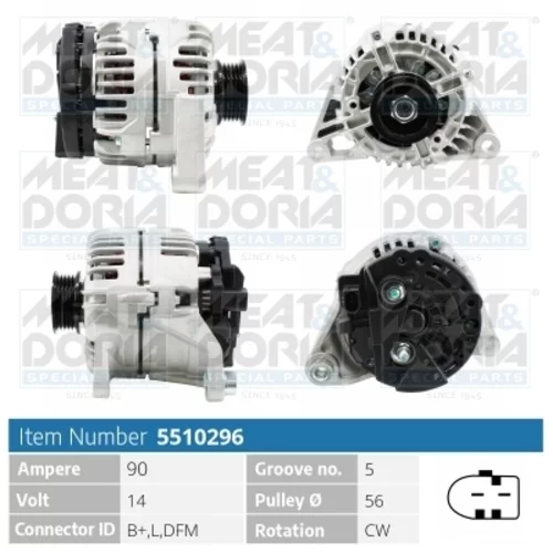 Alternátor MEAT & DORIA 5510296