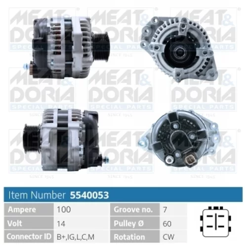 Alternátor MEAT & DORIA 5540053