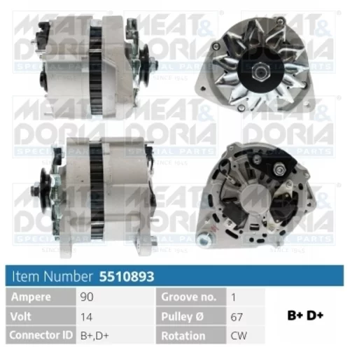 Alternátor MEAT & DORIA 5510893