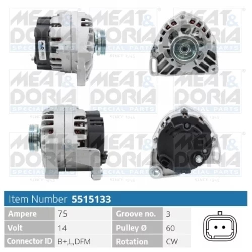 Alternátor 5515133 (MEAT & DORIA)