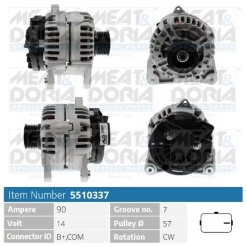 Alternátor MEAT & DORIA 5510337