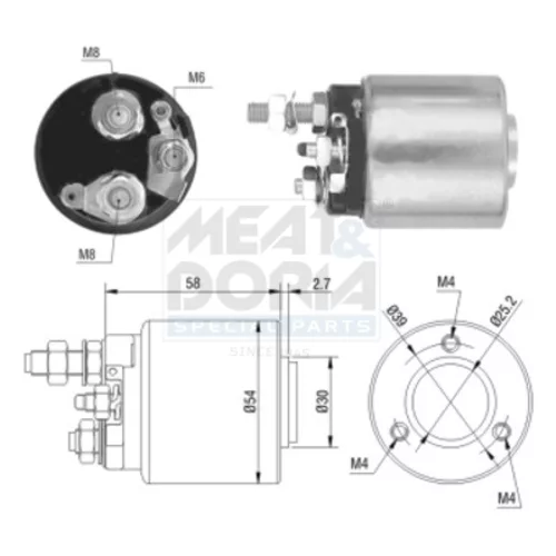 Elektromagnetický spínač pre štartér MEAT & DORIA 46008