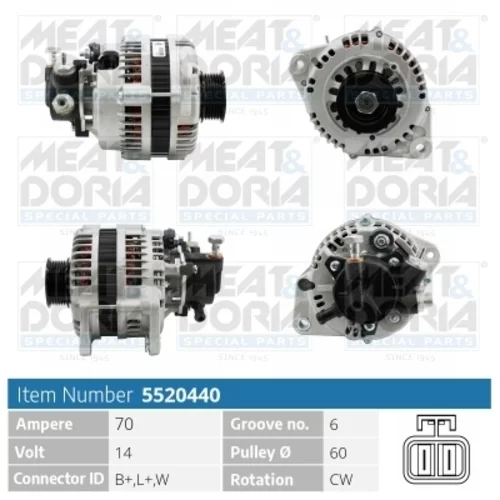 Alternátor MEAT & DORIA 5520440