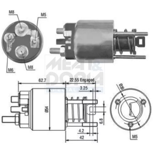 Elektromagnetický spínač pre štartér MEAT & DORIA 46080