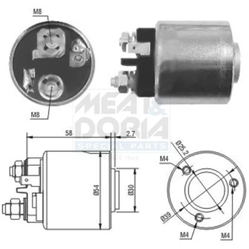 Elektromagnetický spínač pre štartér MEAT & DORIA 46083