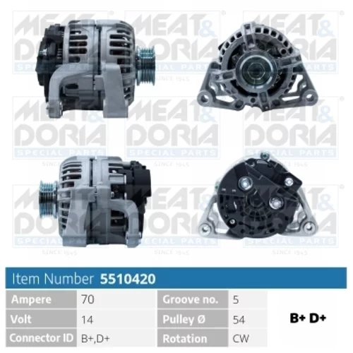 Alternátor MEAT & DORIA 5510420