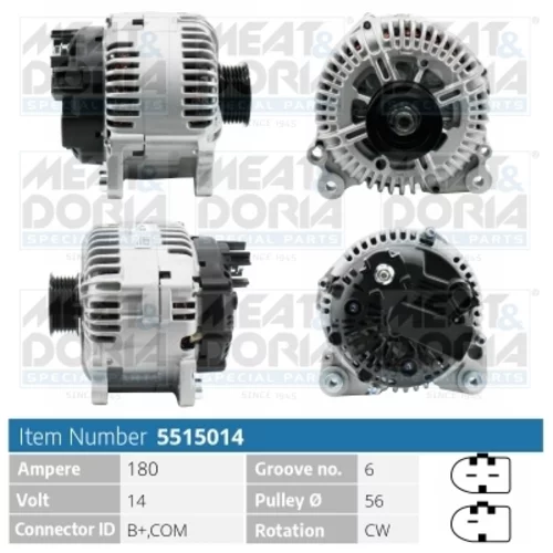 Alternátor MEAT & DORIA 5515014