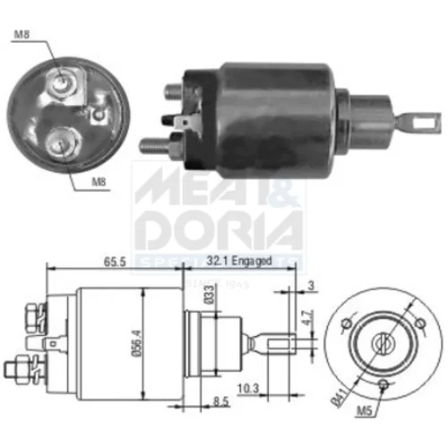 Elektromagnetický spínač pre štartér MEAT & DORIA 46067