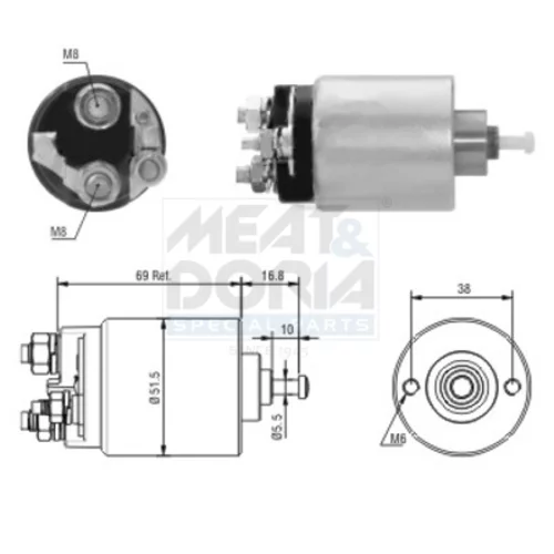 Elektromagnetický spínač pre štartér MEAT & DORIA 46104