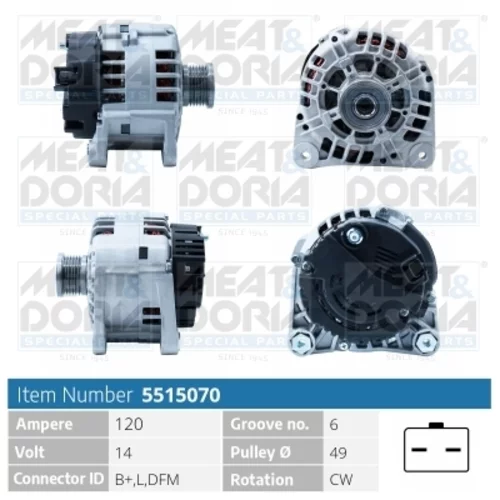 Alternátor MEAT & DORIA 5515070