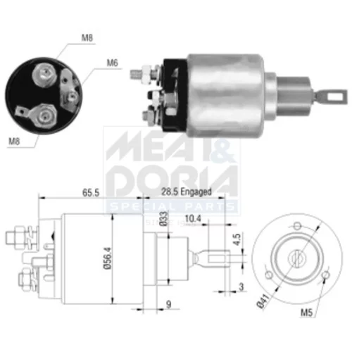 Elektromagnetický spínač pre štartér MEAT & DORIA 46031