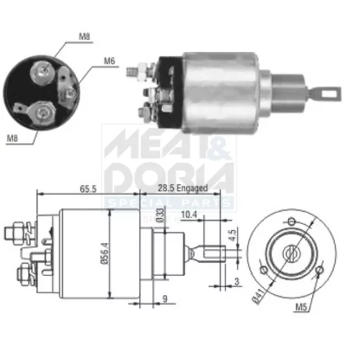 Elektromagnetický spínač pre štartér MEAT & DORIA 46164