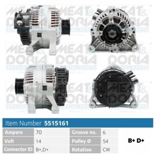 Alternátor 5515161 (MEAT & DORIA)