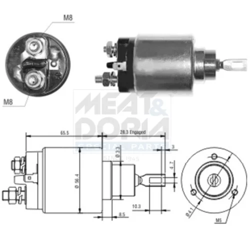 Elektromagnetický spínač pre štartér MEAT & DORIA 46032