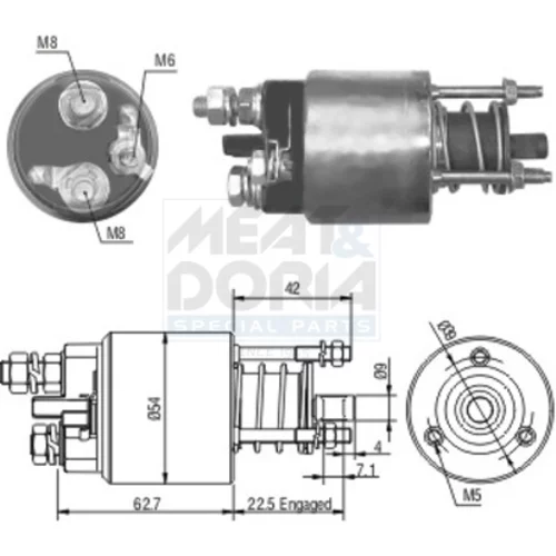 Elektromagnetický spínač pre štartér MEAT & DORIA 46051